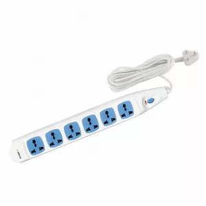 Oreva JCPL 3377 4 meter 6 Way Extension Cord White