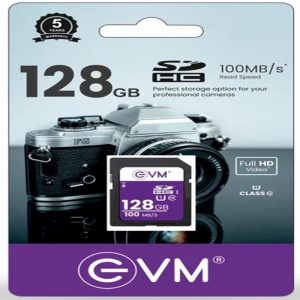 EVM 128 GB sdhc Memory Card 100mbps Read Speed 5 Years Warranty