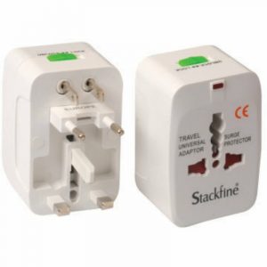 Stackfine World Wide Travel Charger Adapter Plug, White