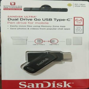 SanDisk 32 GB Ultra Dual Drive Go USB3 0 Type C Pendrive Black