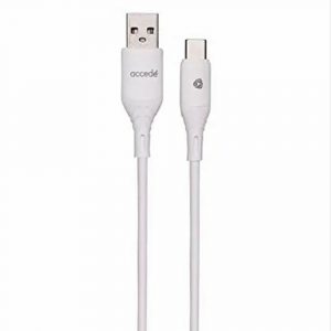 Accede A1001 Jet X Rapid 3A Type C Rapid Charging Data USB Cable White