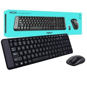 Logitech MK220 Compact Wireless Keyboard and Mouse Combo Black