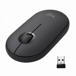 Logitech Pebble Mouse 2 M350S Slim Bluetooth Wireless Mouse macOS, iPadOS, Android,Graphite
