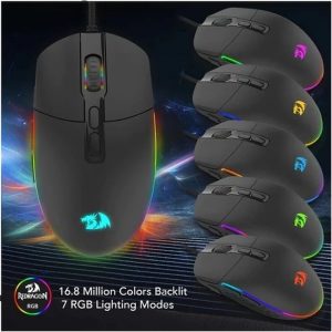 REDRAGON Invader M719 Wired USB Gaming Mouse RGB Lighting