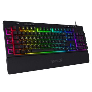 Redragon Shiva K512 RGB Backlit Membrane Wired Gaming Keyboard Dedicated Media Control Black