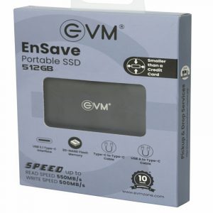 EVM 512GB EnSave Smallest Portable External SSD 550 R 500 W