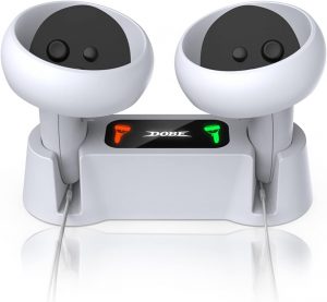 Dobe Charging Dock for Oculus Quest 2 Controllers VR Accessories With 2 Rechargeable Batteries