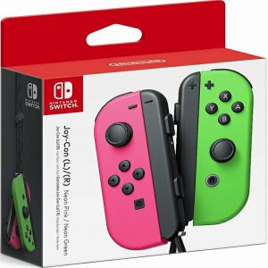 Nintendo Switch JoyCon Green and Pink