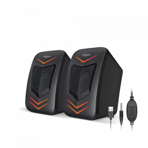 FINGERS RGB FunBeats USB Powered + RGB Lights Multimedia Speaker 6 W 2.0 Channel Powerful Bass Black