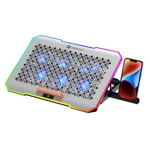 Portronics POR 2186 My Buddy Air Pro Laptop Cooling Pad with 6 Cooling Fans, 5-Level Angle & Height