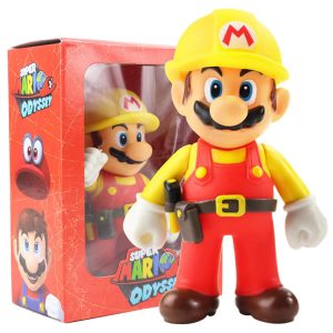 Super Mario Bros Mario Firefight Action Figure Anime Peripherals Model Doll Toys