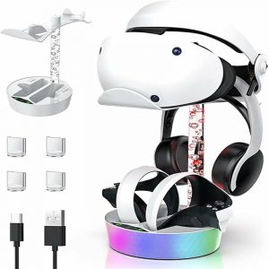 Charging Dock For Ps5 Vr2, Psvr 2 Charging Station,Holder,Display Stand With Led Indicator, USB