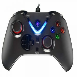 Cosmic Byte ARES Wired Controller for PC Magnetic Triggers Joysticks Vibration, LED Buttons Black