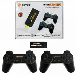 Sameo Micro Genius 8 Bit HDMI Gaming Console for Kids 800 HD Games Black