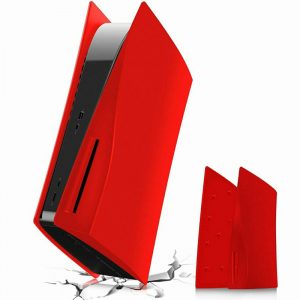 Playstation 5 Plates PS5 Face Plate Cover Shell Replacement PS5 Side Plate Disc Version Red