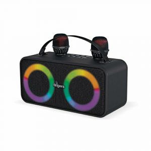 FINGERS 2Mic-Karaoke Portable Speaker 2 Wireless Mics Black