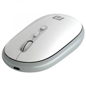 Portronics Toad II Bluetooth Mouse 2.4 Ghz Dual Connectivity Rechargeable Battery Mac PC Grey