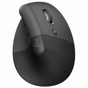 Logitech Lift Vertical Ergonomic Mouse,Wireless, Bluetooth 4 Buttons, macOS/PC - Graphite