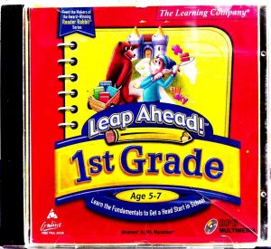 Leap Ahead 1st Grade PC MAC CD learn phonics vocabulary, numbers, letters, math