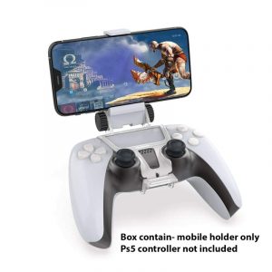 KJH Mobile Phone Clip Holder for PS5 Controller Foldable Mount Bracket Adjustable