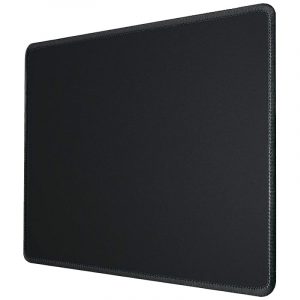 Gaming MousePad 240mm x 210mm x 2mm Stitched Edges Water Resistance Black with Black Border