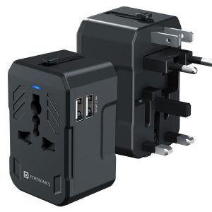 Portronics POR2869 Juicemate 2 Universal Travel Adapter with 12W Dual USB-A Output Port, All in One