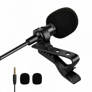 Lavalier Lapel Microphone for Smartphone Mini Mic Noise Cancellation Premium Materials