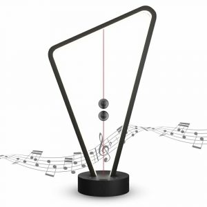 Xech Asymmetrix S II Acrylonitrile Magnetic Lamp With Speaker Black