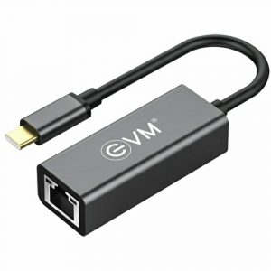 EVM CGRJ Type-C to Ethernet Adapter 1000Mbps Gigabit Ethernet Silver Grey