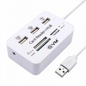 EVM HBACR 2.0 USB 3 PORT HUB + MULTI CARD READER