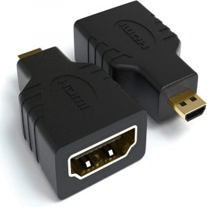 Micro HDMI Adapter, HDMI Female to Micro HDMI Male Gold Plated Connector Not Micro-USB