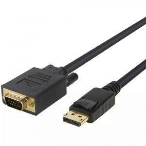 DisplayPort Dp Display Port to VGA Adapter Converter Male to Male Gold-Plated Cable 1.8 Meter