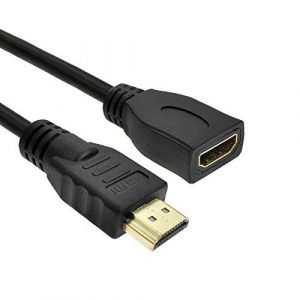 HDMI Extension Cable 0.5m Male to Female HDMI Extension Cable Black
