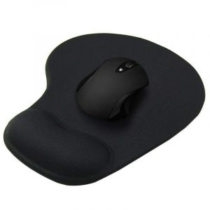 Gel Mousepad with Wrist Rest, Gaming MousePad with Lycra Cloth Nonslip Black