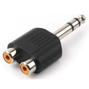 6.5mm Male to 2 RCA Female Audio Stereo Interconnect Audio Adapter