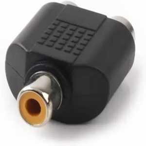 RCA 1 Female To Two RCA Female Interconnect Audio Adapter Audio Heads Connector