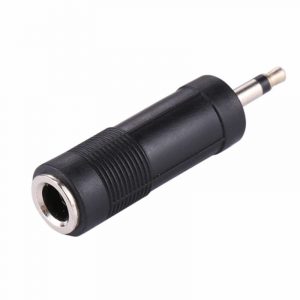 3.5mm Male Jack to 6.35mm Female Jack Adapter Black