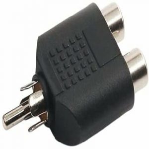 1 RCA Male to 2 RCA Female Plug Av Audio Video Cable Converter RCA M One-Two RCA F Adapter