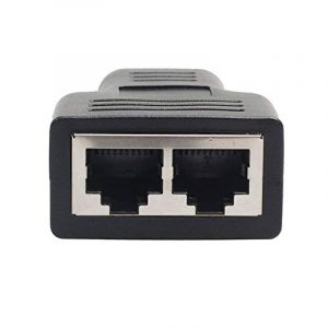 RJ45 Lan Ethernet Splitter 1 to 2 Dual Female Port Extender with Shield