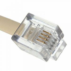 Two Way Outlet RJ11 Telephone Line Splitter Converter/Adapter Cable