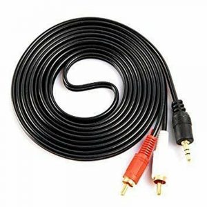 3.5 mm to 2 Male RCA Cable/Stereo Audio Cable 1.5 Meter