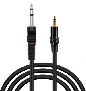 6.3 Male to 3.5 Male Stereo Audio Cable 1.5 Meter