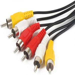 3 RCA Male-Male Composite Audio Video AV Cable for LCD LED DTH TV Red,White,Yellow 10 Meter