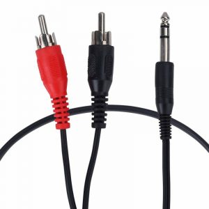 6.35 mm Mono Male to 2 RCA male Audio cable For guitar Amplifier 1.5 Meter