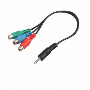 3.5mm male to 3RCA Female adapter cable Video adapter For AV Audio, video, LCD TV,HDTV - 22CM (RBG)