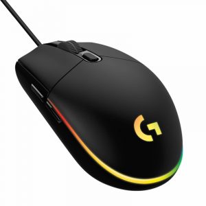 Logitech G203 Wired Gaming Mouse 8,000 DPI LIGHTSYNC RGB 6 Programmable Buttons Black