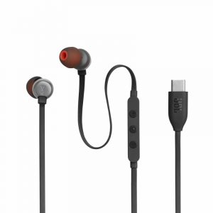JBL Tune 310C Wired in-Ear Type C Headphones Digital-to-Analog 3 Button EQ Remote with Mic Black