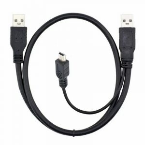 USB 2.0 Male to Mini 5 Pin Y Cable Data and Power Cable for Hard Disk Drive
