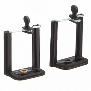 Mobile Holder with Adjustable Bracket for Tripod Pack of 2 Black