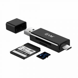 EVM 2 in 1 Card Reader Type C High Speed Data Transfer 480Mbps Convenient File Transfer EVMACR